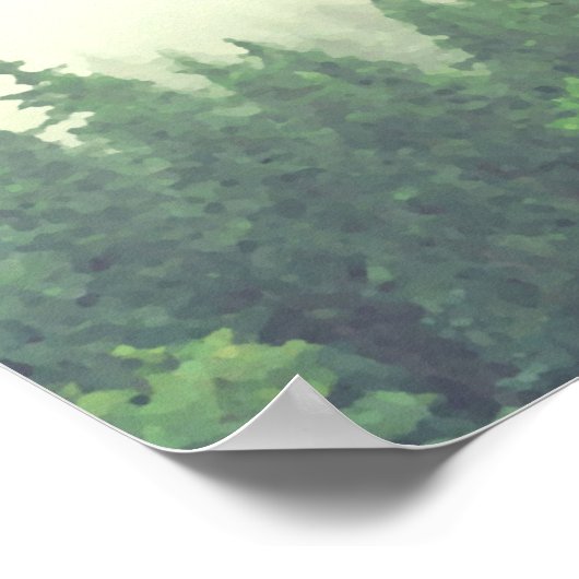 Rustikale 10-Tisch-Sitzkarte für grüne Pinien Poster (Ecke)