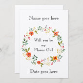 Rustikale 12x18 wirst du meine Blume Mädchen Einla Einladung (Vorne/Hinten)