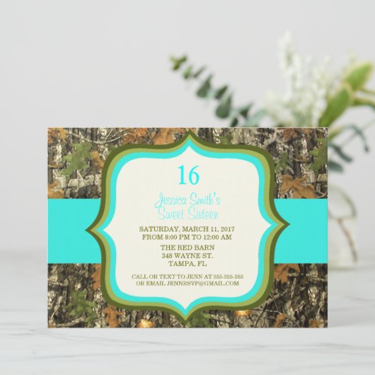 Rustikale 16. einladung (Stehend Vorderseite)