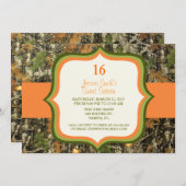 Rustikale 16. einladung (Vorne/Hinten)