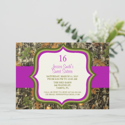 Rustikale 16. einladung (Stehend Vorderseite)