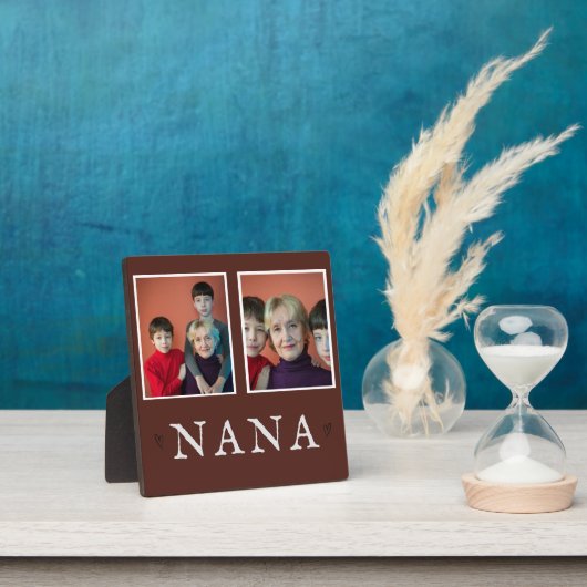 Rustikale 2-Foto Personalisierte Oma Plaque Fotoplatte (InSitu)