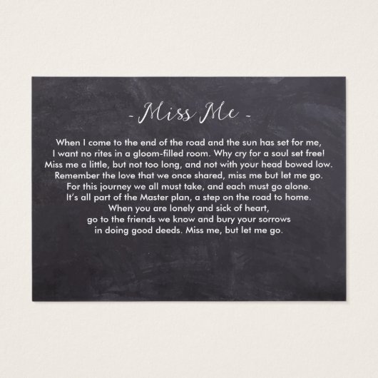 Rustikale 3-Foto-Beileid-Gedenkkarte (Rückseite)