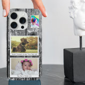 Rustikale 3 Foto Collage Black Planks iPhone Hülle