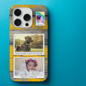 Rustikale 3 Foto Collage Yellow Planks iPhone Hülle