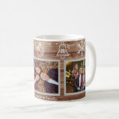Rustikale 3-Foto-Familie Kaffeetasse (VorderseiteRechts)