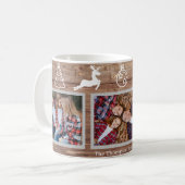 Rustikale 3-Foto-Familie Kaffeetasse (Vorderseite Links)