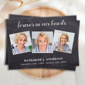 Rustikale 3-Foto-Gedenkkarte