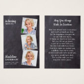 Rustikale 3-Foto-Gedenkkarte (Vorne & Hinten)