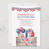 Rustikale 4. Juli GRILLEN Einladung (Vorderseite)