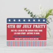 Rustikale 4. Juli Party Einladungen (Stehend Vorderseite)