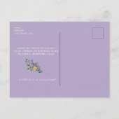 Rustikale 50. Geburtstagsüberraschung Sonnenblume Einladungspostkarte (Rückseite)