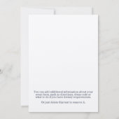 Rustikale 50. Hochzeitstag florale Kraft Einladung (Rückseite)