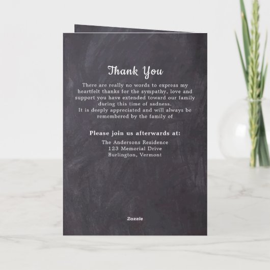 Rustikale 5 Fotos lieben Gedächtnisfeier Programm (Rückseite)