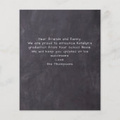 Rustikale 6 Foto Budget Abschluss Ankündigung (Rückseite)