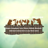 Rustikale 6 Ziegen auf Zaun zählen Ihre Segnungen Fensteraufkleber (Blatt 3)