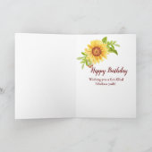 Rustikale 70. Geburtstagsblüte Karte (Innenseite)