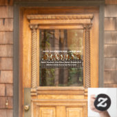 Rustikale 7 Ziegen auf Zaun zählen Ihre Segnungen Fensteraufkleber (Haustür)