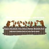 Rustikale 7 Ziegen auf Zaun zählen Ihre Segnungen Fensteraufkleber (Blatt 3)