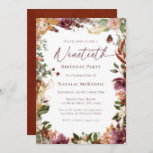 Rustikale 90. Geburtstagsparty Einladung (Vorne/Hinten)