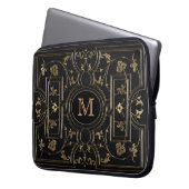 Rustikale Abdeckungen vergoldeten Botanicals Laptopschutzhülle (Vorderseite Links)