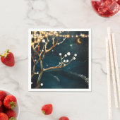 Rustikale Abend Tree Lights Starry Night Wedding Serviette (Beispiel)