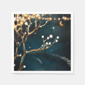 Rustikale Abend Tree Lights Starry Night Wedding Serviette (Vorderseite)