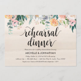 Rustikale Abendessen Hochzeit Probe Einladung