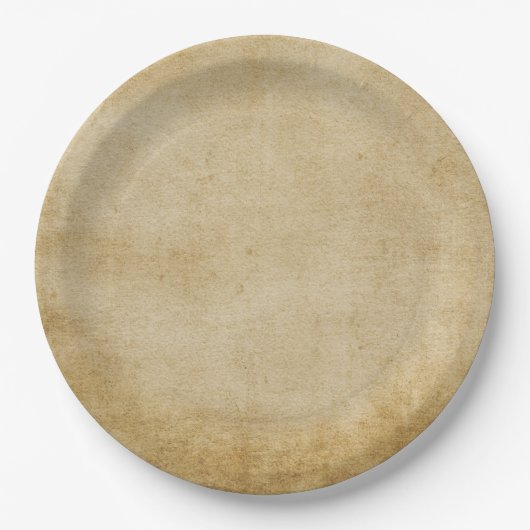 Rustikale, abgenutzte Papier-Dinnerplatte Pappteller (Vorderseite)