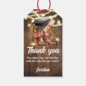 Rustikale Abschluss-Cowboy-Abschlussfeier Geschenkanhänger (Vorderseite)