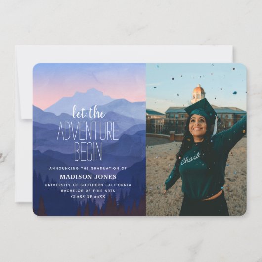 Rustikale Abschluss Foto Ankündigung (Vorderseite)