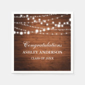 Rustikale Absolventin der Holzlichtprüfung Serviette (Vorderseite)