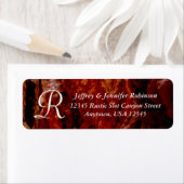 Rustikale Abstrakt-braune-Monogramm-Rücksendeadres (Insitu)