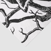 Rustikale Abstrakte Baumzweige in Schwarz und Weiß Seidenpapier (Ausschnitt)