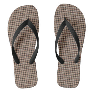 Rustikale Abstrakte Burlap Brown Tan Weave Flip Fl Badesandalen