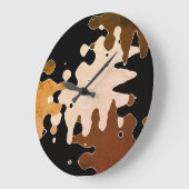 Rustikale Abstrakte Kunst Große Wanduhr (Winkel)