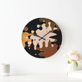 Rustikale Abstrakte Kunst Große Wanduhr (Zuhause)