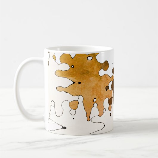 Rustikale Abstrakte Kunst Kaffeetasse (Links)