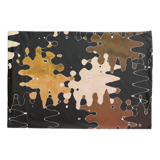 Rustikale Abstrakte Kunst Kissenbezug (Rückseite)