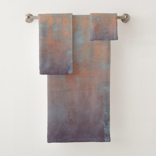 Rustikale Abstrakte Kunst Nr. 67 Badhandtuch Set (Insitu)