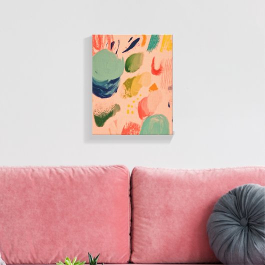 Rustikale Abstrakte Kunstmalerei Leinwanddruck (Insitu (Wohnzimmer))