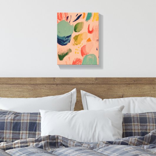 Rustikale Abstrakte Kunstmalerei Leinwanddruck (Insitu (Schlafzimmer))