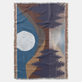 Rustikale Abstrakte Landschaft Forest Moon Reflekt Decke (Vorderseite Vertikal)