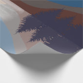 Rustikale Abstrakte Landschaft Forest Moon Reflekt Geschenkpapier (Ecke)