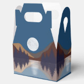 Rustikale Abstrakte Landschaft Forest Moon Reflekt Geschenkschachtel (Geöffnet)