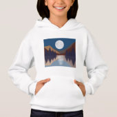 Rustikale Abstrakte Landschaft Forest Moon Reflekt Hoodie (Vorderseite)