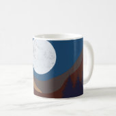 Rustikale Abstrakte Landschaft Forest Moon Reflekt Kaffeetasse (VorderseiteRechts)