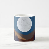 Rustikale Abstrakte Landschaft Forest Moon Reflekt Kaffeetasse (Mittel)