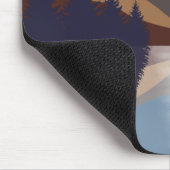 Rustikale Abstrakte Landschaft Forest Moon Reflekt Mousepad (Ecke)