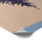 Rustikale Abstrakte Landschaft Forest Moon Reflekt Poster (Ecke)